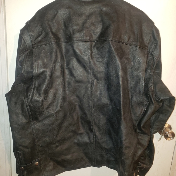 2xl black leather jacket - Picture 6 of 17